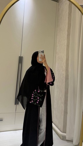 Caftano donna abaya nero - caftano,