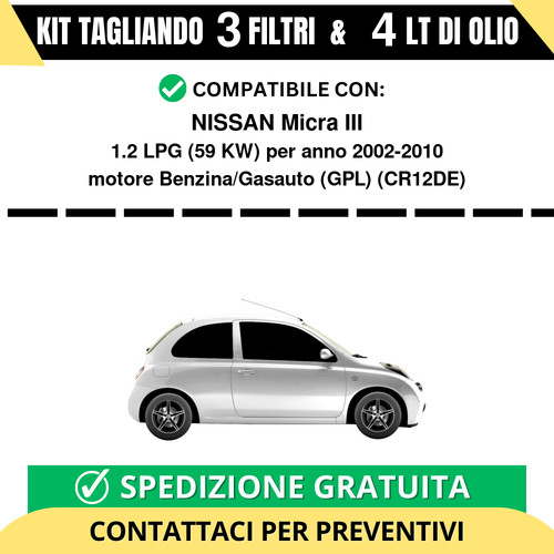 Tagliando per nissan micra - micra, iii