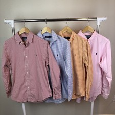 Polo Ralph Lauren uomo camicie con bottoni M media manica lunga lotto di 4