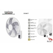 VENTILATORE VENTILATORI WALL CFG EV077 DA PARETE MURO AGITATORE CON TELECOMANDO