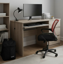 Scrivania Ufficio PC con 3 Cassetti Piano Scorrevole Tastiera Studio Lavoro