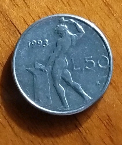 Moneta lire anno - moneta, 50