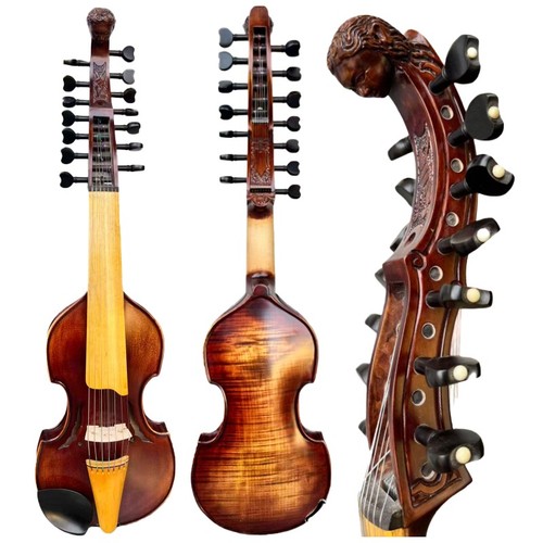 Viola amore intagliata con - viola,
