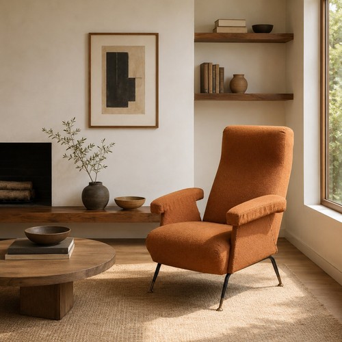 Poltrona vintage tessuto - vintage,