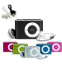 MINI LETTORE MP3 CON CAVO USB E CUFFIE CLIP FINO A 8 GB SD MUSICA JACK 3.5mm