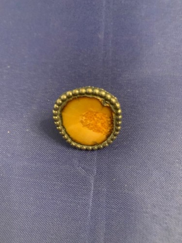 Anello vintage peltro - peltro, agata