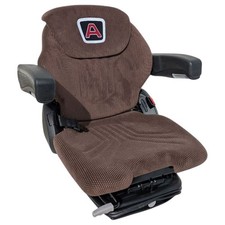 Sedile trattore Grammer Compacto Comfort M in stoffa marrone con molleggio pneum