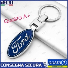 PORTACHIAVI FORD METALLO AUTO BLU SCURO METALLO KEYCHAIN LOGO STEMMA CIONDOLO