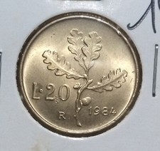 20 lire QUERCIA 1984 (1) FDC