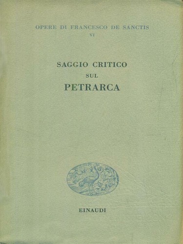 Saggio critico sul petrarca - petrarca, de