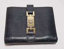 Portafoglio Vintage GUCCI JACKIE Pelle Nero Originale Firmato