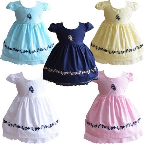 Vestito bambina cotone rosa - vestito,