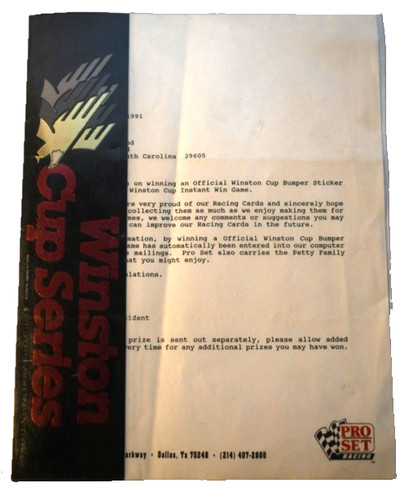 Adesivo paraurti vintage 1991