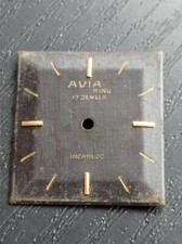 Raro quadrante AVIA KING per orologio vintage 23 X 24,5 mm 