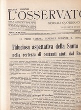 RR3b -  L'OSSERVATORE ROMANO Seconda Edizione Venerdi 19 Ottobre 1962