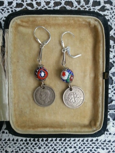 Coins earrings george - earrings,