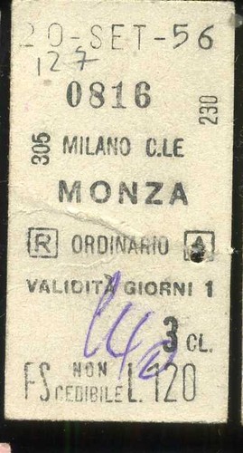 Biglietto treno ferrovia - biglietto,