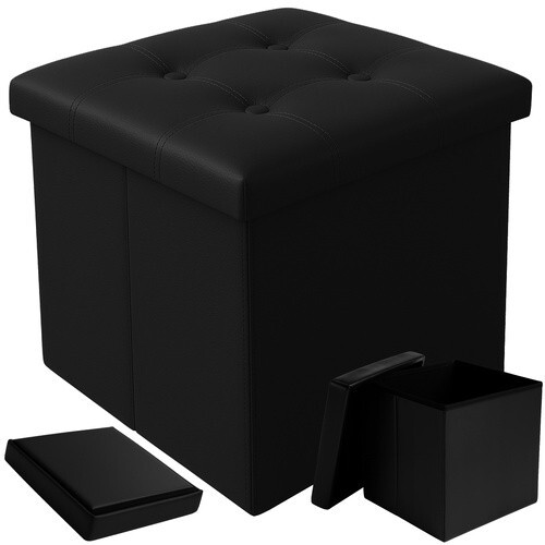 Pouf puff contenitore ecopelle - pouf,