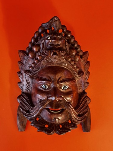 Maschera legno intagliato - maschera, in