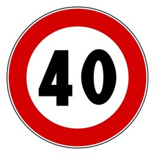 Segnale limite di velocità 40