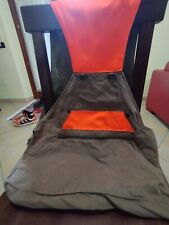 Trisacca da Caccia Valeonard Handmade italiano Marrone ed arancione fluo