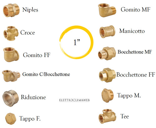 Raccordi ottone giallo - ottone,