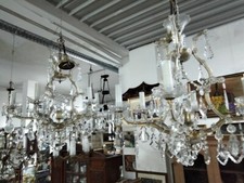 coppia lampadari maria teresa rstaurati candele opalina