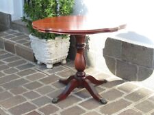 VINTAGE ELEGANTE TAVOLO TAVOLINO LEGNO DECORAZIONE INGLESE ZAMPE LEONE XX SEC.