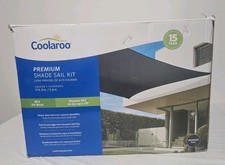 Nuovissimo kit vela paralume quadrato Coolaroo Premium 17,9 x 17,9 colore grafite