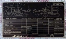 Insegna Targa In Metallo Vintage Esso Manutenzione Mietitrebbiatrice 1000 Super