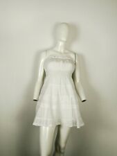 CALZEDONIA VESTITO VESTITINO MINI ABITO COPRI COSTUME TAGLIA S COL BIANCO 