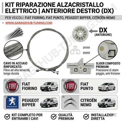 Kit riparazione alzacristallo - kit,