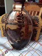 bottiglia Ampolla, LAMPADA a olio mandarino Vetro con inclusioni