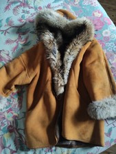 Montone Cappotto Mantella Shearling Christia, luxury brand made In Italy vintage
