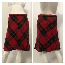 MARELLA Gonna nera rossa fantasia quadri tartan scozzese Tg IT 40