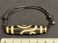 Vecchia dZi Tibetana di Agata Due Occhi da Meditazione o Preghiera