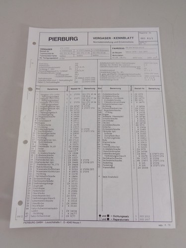 Fogli catalogo ricambi - +,