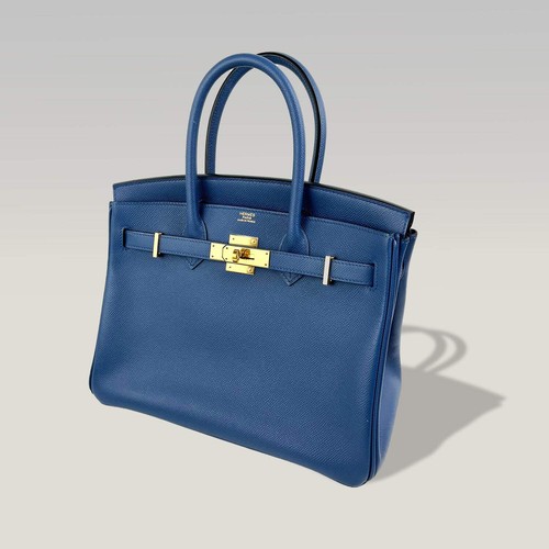 Hermès birkin pelle blu - in,