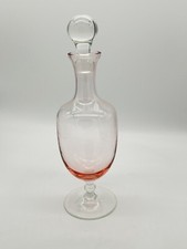 Carafe vintage en verre Rose avec bouchon boule en verre Flacon Bouteille