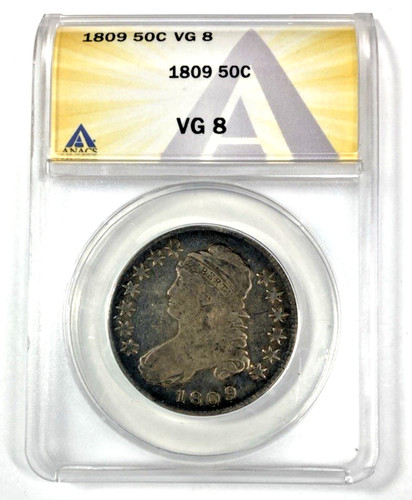 1809 capped bust half dollar - capped,