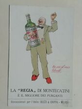 CARTOLINA PUBBLICITARIA ACQUA REGIA MONTECATINI BOZZI CRIPPA MILANO BEVANDA 