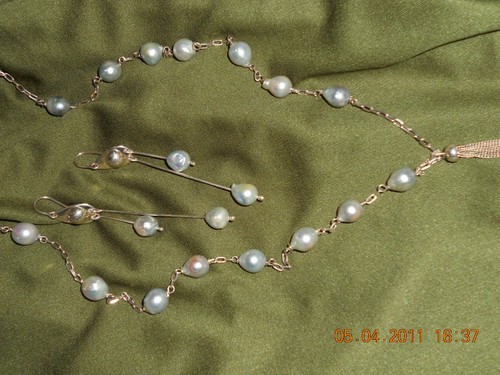 Collana perle vere grigie - vere,