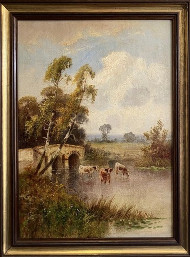 Antique oil painting - oil,