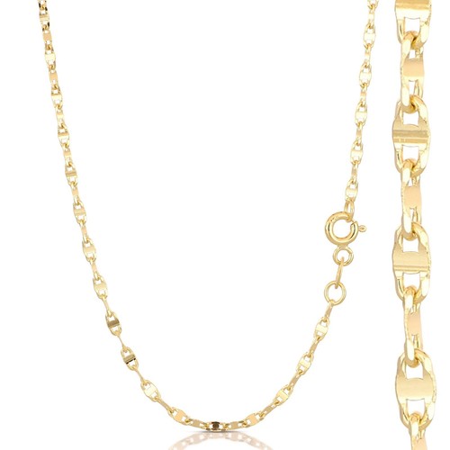 Collana maglia traversino oro
