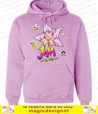 Jem and the Holograms Felpa cappuccio UNISEX anime anni 80 fino alla TAGLIA 3XL