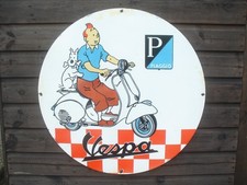 enamel sign TINTIN & Snowy The