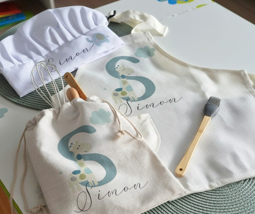 Set grembiule cappello - e,