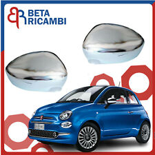 Calotte Cromate Fiat 500 C Abarth Calotta Lucida Specchio Retrovisore          