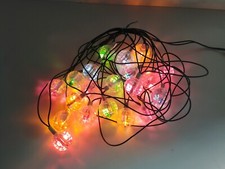 luci natalizie 20 sfere  colorate vintage anni '80