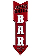 Cartello In Metallo "OPEN Bar"